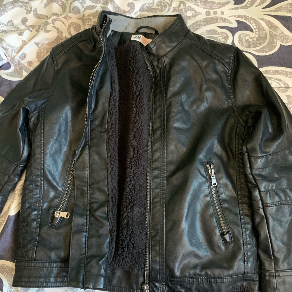 H&M boys faux leather jacket